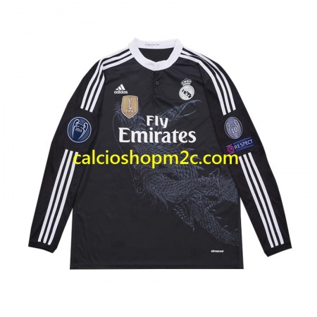 Real Madrid 2014 Retro Maglia Terza Manica Lunga